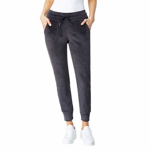 32 Degrees Womens Velour Joggers Black 