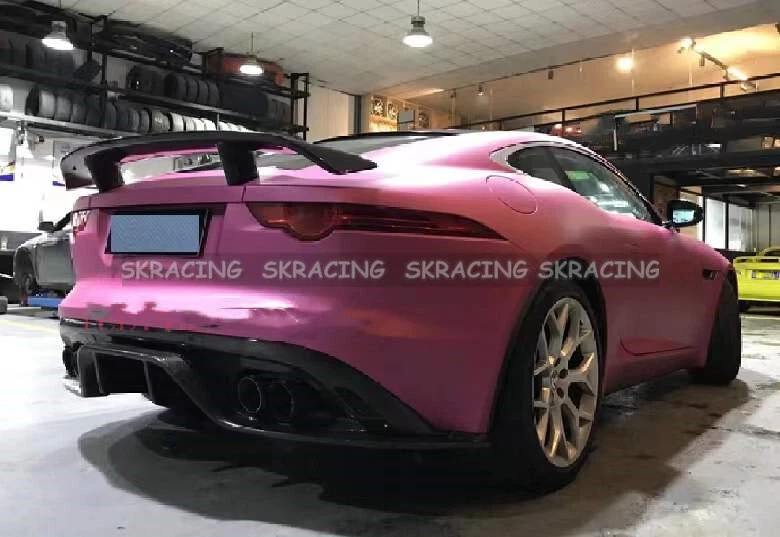 Se adapta a Jaguar F-Type 2014+ cupé fibra de carbono real alerón labial trasero Foto 4 de 4