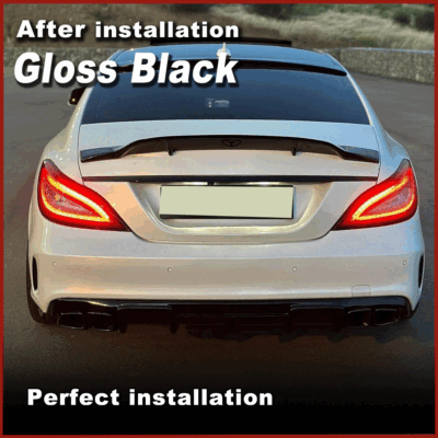 Fit For Benz W218 CLS550 CLS63  2011-18 Gloss Black Rear Bumper Diffuser Lip 