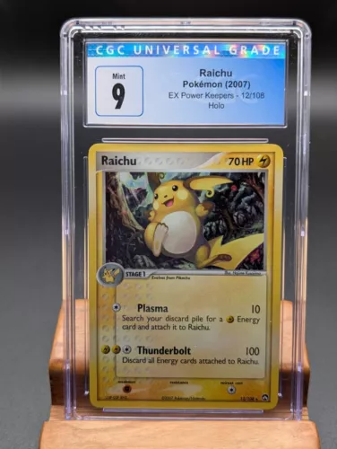 2007 Pokemon EX Power Keepers Raichu Holo #12 CGC Mint 9