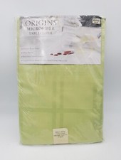 Origins 60" x 102" Oblong Kiwi Green Microfiber Tablecloth Wipe Clean New
