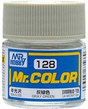 Mr. Hobby C128 Mr. Color Semi Gloss Gray Green Lacquer Paint 10ml - US