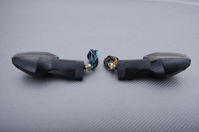 Clignotants Avant LED Fumés Noirs Pour Honda VFR 800 (RC79, 2014-2020) - Neuf