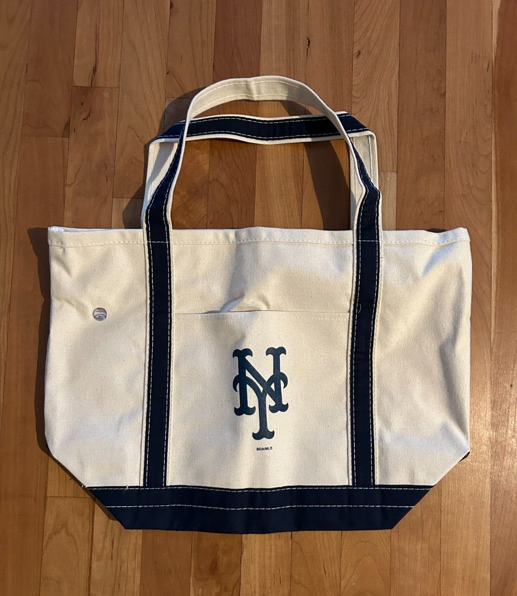 New York Mets Canvas Tote Bag Purse Grocery Boat Trader Joe's