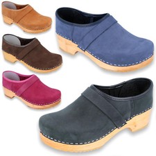 Zoccoli in legno stile svedese di QUALITÀ scarpe zoccoli in pelle pull-up zoccoli in legno donna uomo