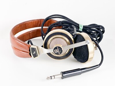 Vintage Pioneer SE-L40 Stereo Headphones with Original Case Brass