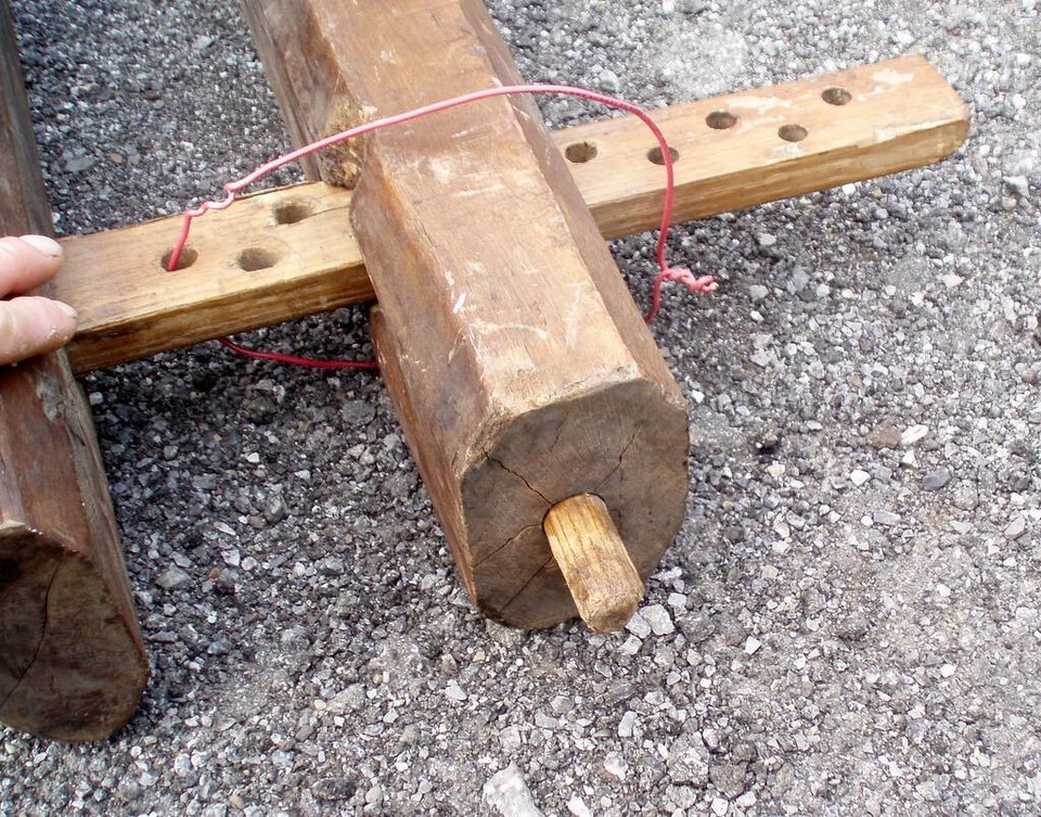 PRIMITIVE GERMAN AMISH WOOD VISE ANTIQUE RUSTIC TOOL COUNTRY FARMHOUSE ...