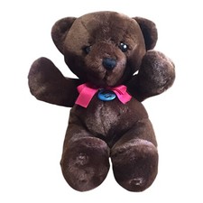 Dakin Teddy Bear Brown Fun Farm Plush 1986 Korea TAG Vintage