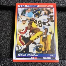 1990 Score Football Card #297 Reggie Rembert Rookie. rookie card picture