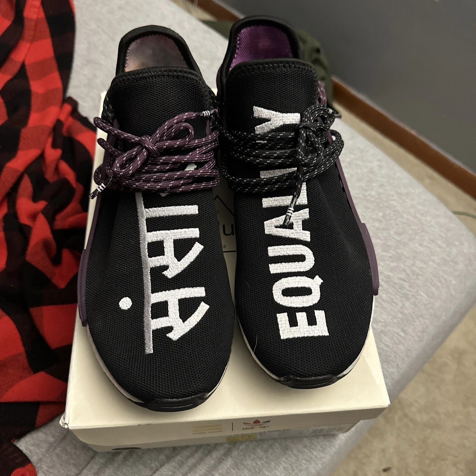 Size 9.5 - adidas NMD Human Race Trail x Pharrell Equality 2018 VNDS