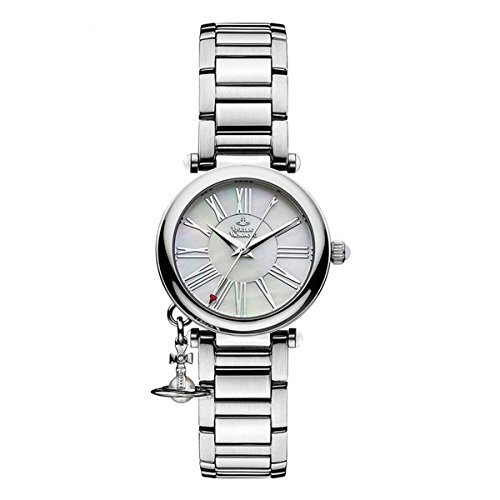 Vivienne Westwood Watch With Orb Charm, Shell Dial, Silver