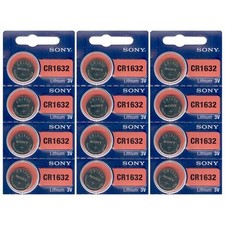 12 NEW SONY CR1632 3V Lithium Coin Battery Expire 2029 FRESHLY NEW - USA Seller