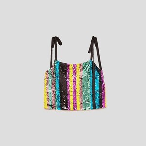sequin top multicolor