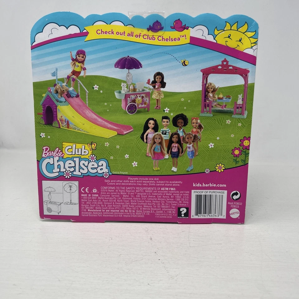 Carro de helados Barbie Club Chelsea jugador y muñeca FDB33 Foto 3 de 4