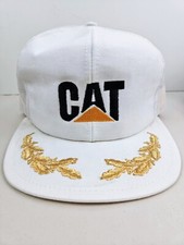 Vintage USA MADE Louisville MFG CAT Scrambled Eggs Trucker Hat Snapback Cap