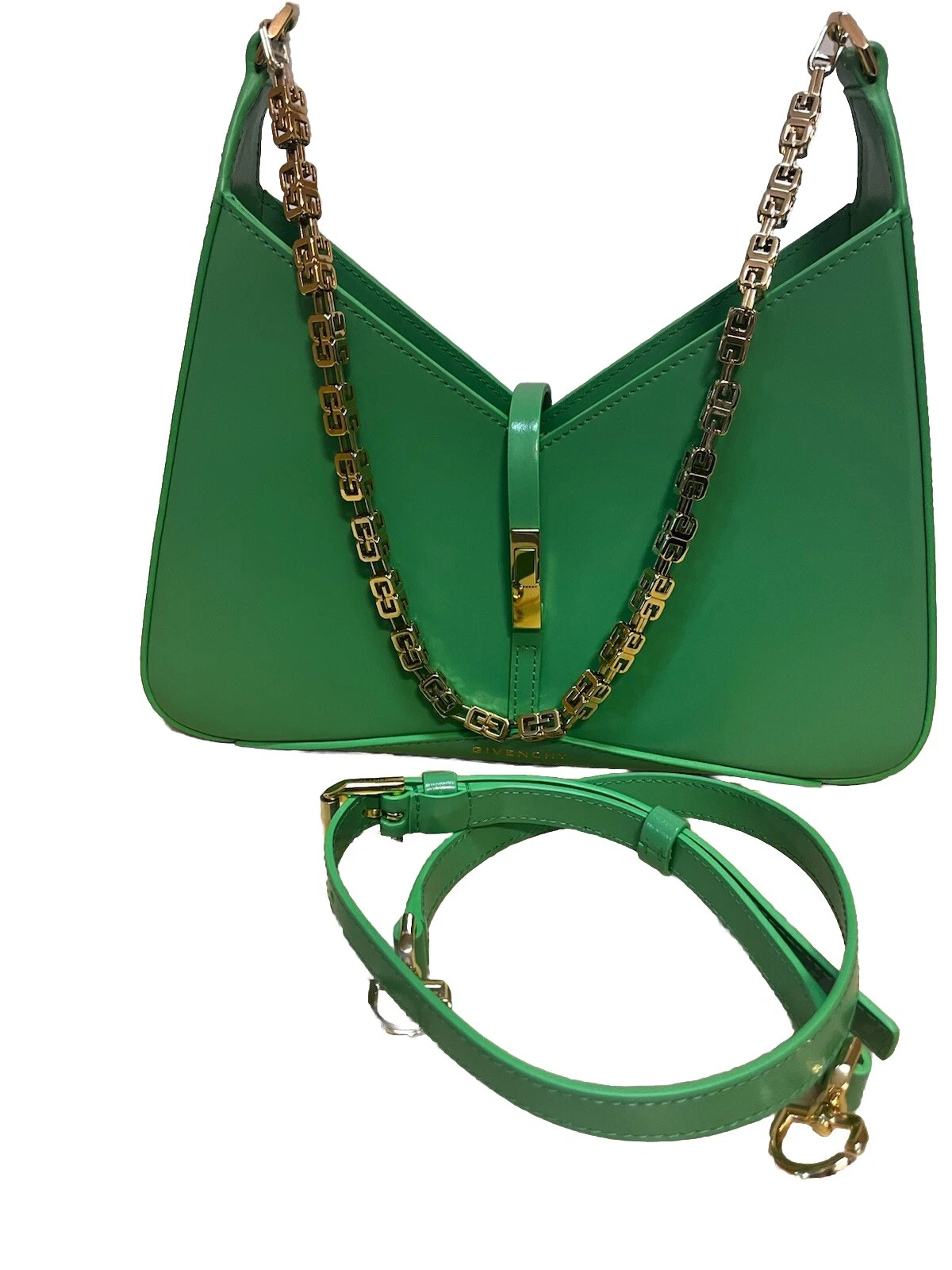 Borsa a tracolla Givenchy nuova con etichetta verde Voyou catena pelle con cerniera autentica