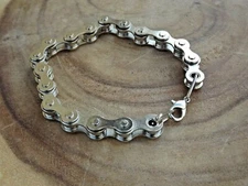 Bike Chain Bracelet - 9" Punk Heavy Biker Chain Bracelet 