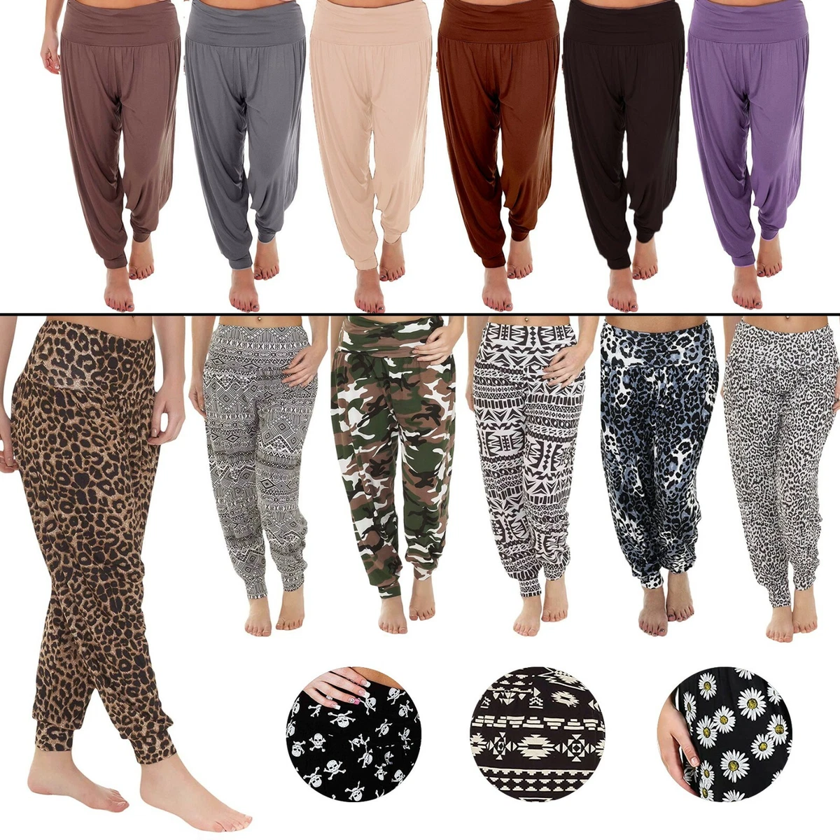 Womens Harem Ali Baba Long Pants Trousers Ladies Baggy Hareem Leggings Plus  Size