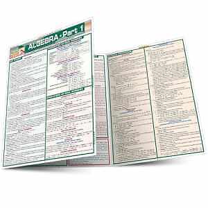 Algebra Part 1: a QuickStudy Laminated Reference - Pamphlet, by Kizlik - Good