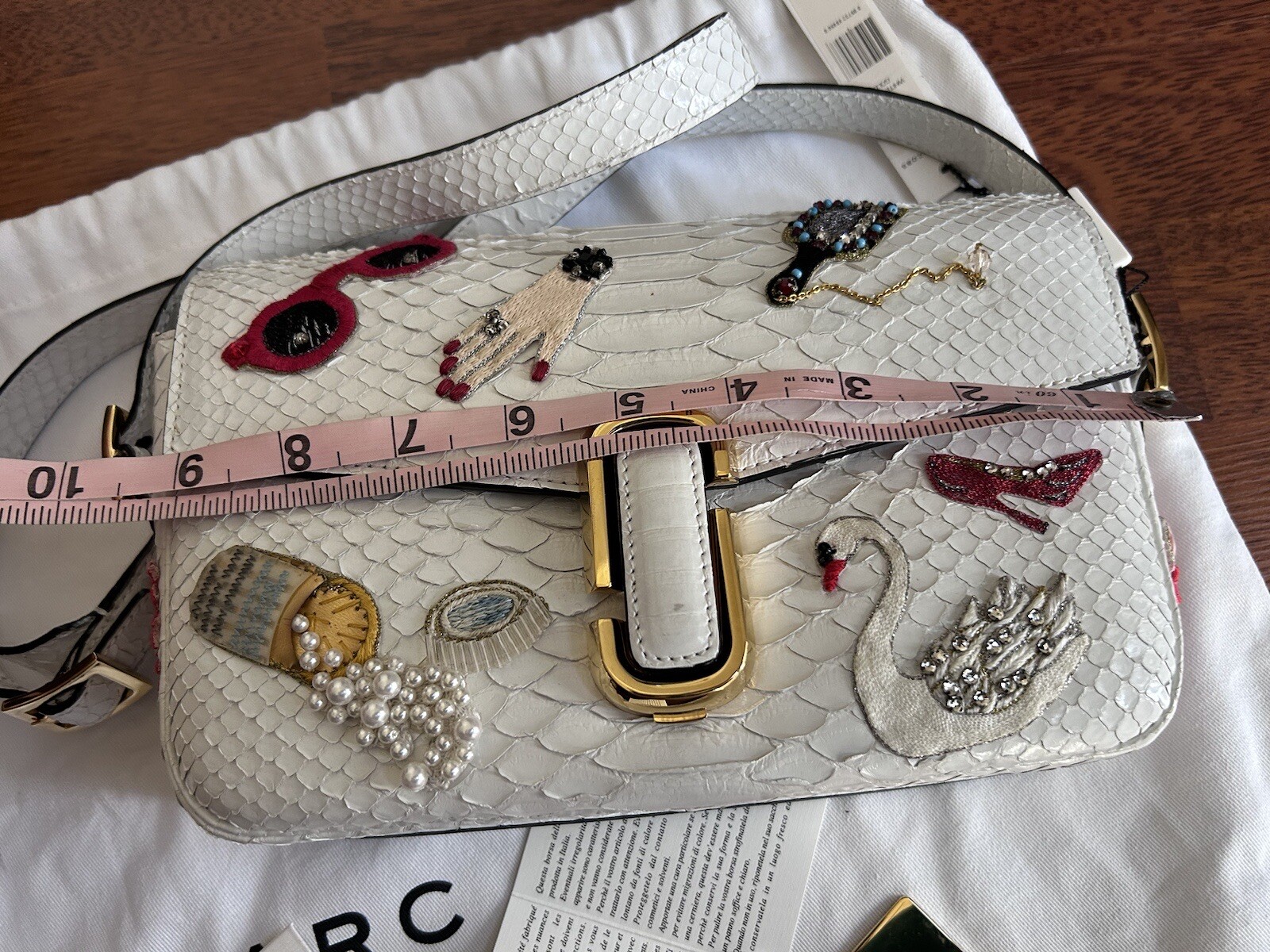 THE MARC JACOBS Embroidered Python Shoulder Handb… - image 10