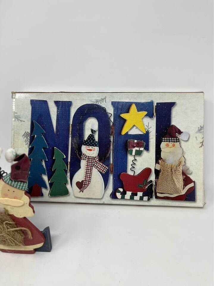 Vintage NOEL Wooden Panel Christmas Seasonal Home Decor eBay