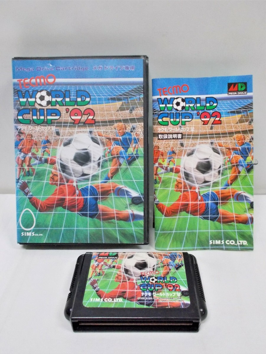 Mega-Drive Genesis -- Tecmo World Cup '92 -- Boxed. Japan. Game