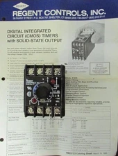 REGENT CONTROLS TM2200 D25 120 Solid State 120 V 2 Second Timing Relay 