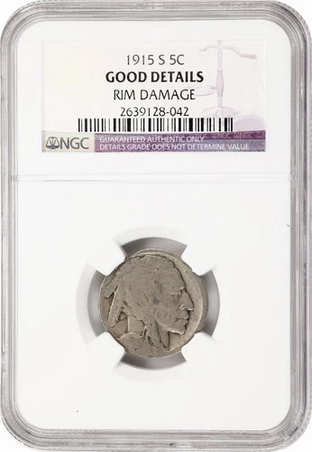 1915 S Buffalo Nickel  NGC Good details