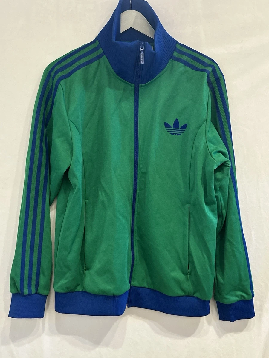 adidas gazelle silver green womens 00s Adidas Trackjacket Green Blue XL  PopeVintage