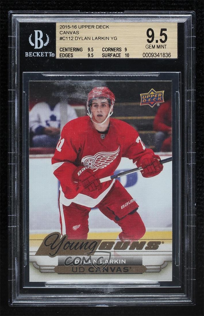 2015-16 Upper Deck UD Canvas Young Guns Dylan Larkin #C112 BGS 9.5 GEM MINT i9x