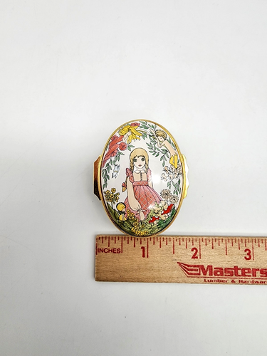 HALCYON DAYS MARKED EVIE ENGLISH ENAMEL HINGED AMY RAINBOW VINTAGE TRINKET BOX ! - 第 11/12 張圖片