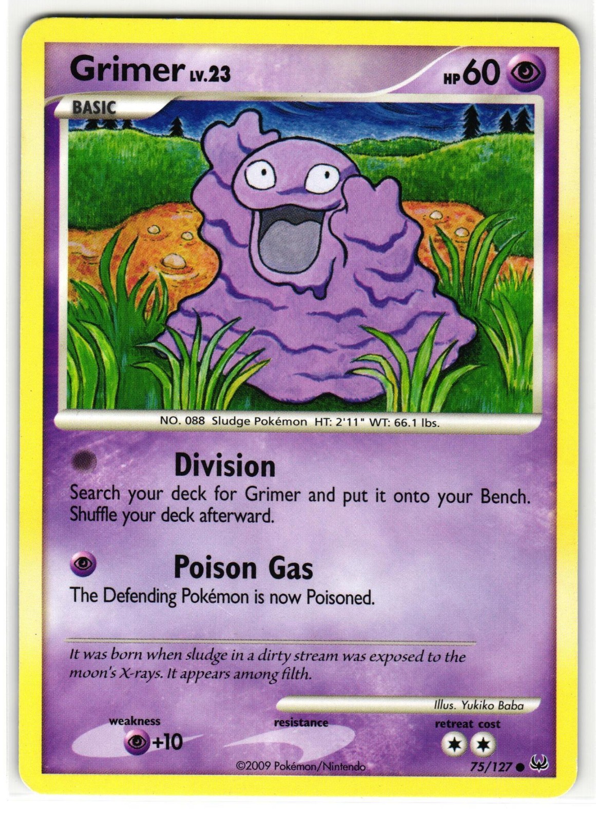 GRIMER 75/127 PLATINUM ENGLISH POKEMON TCG