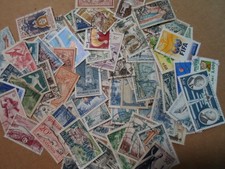 Collection lot 100 different large stamps of France