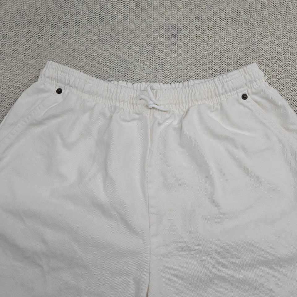 Винтажные женские шорты Bobbie Brooks 16 белая джинсовая ткань без застежек бермуды сделано в США - Изображение 3 из 4