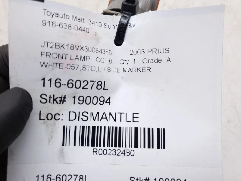 98 99 00 01 02 03 04 05 LEXUS GS300 Driver esquina/luz de estacionamiento 81740-30120 Foto 4 de 4