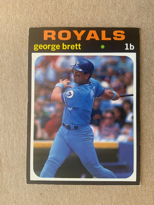 1991 BB Card Price Guide Monthly George Brett #35 Kansas City Royals Hand Cut
