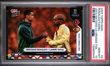 PSA 10 Cristiano Ronaldo Lamine Yamal Topps Now #8 Orange Foil Jersey #7/25 Card