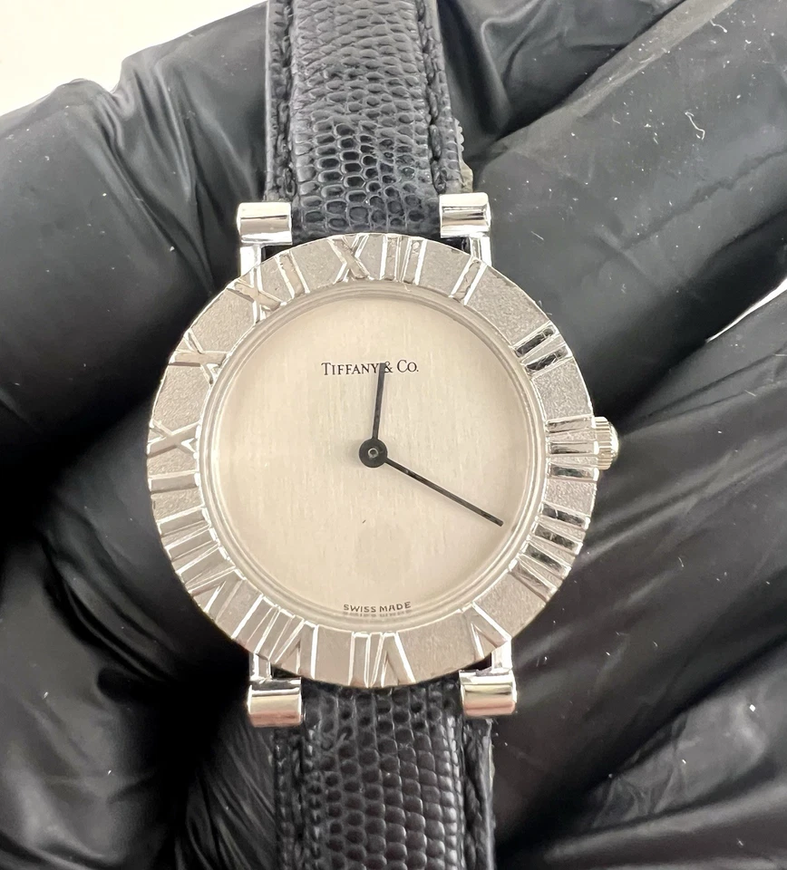 Tiffany Atlas Sterling Silver 925 Swiss Quartz Ladies Watch 24 mm Swiss Made - Image 3 of 4