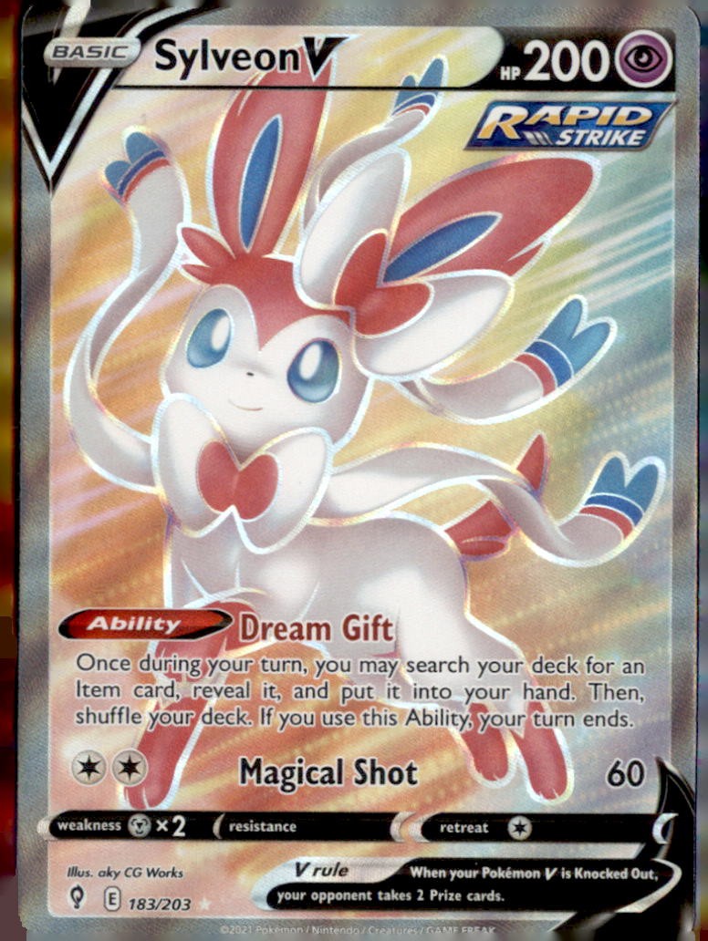 Sylveon V 183/203 Ultra Rare Evolving Skies Pokemon Near Mint