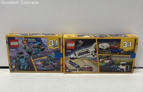 LEGO Creator Shuttle Transporter #31091 & Robo Explorer #31062 Sets 2pc Bundle