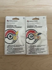 Pokemon Center Special Delivery Pikachu & Pikachu/Charizard Pokemon Pin Set 2x
