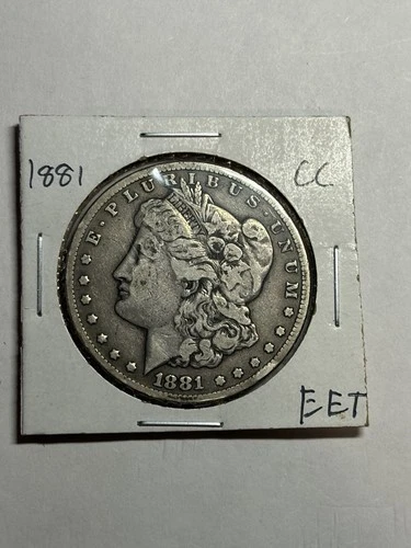 1881-CC Morgan Silver Dollar $1 VF Very Fine Key Date
