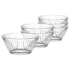 LAV Hestia Glass Snack Bowls 10.5cm Clear Small Dessert Serving Dish Set