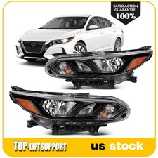 Black Halogen Headlights Assembly For Nissan For Sentra S Sv 2.0l 2024-2025 Black Halogen Headlights Assembly For Nissan For Sentra S Sv 2.0l 2024-2025