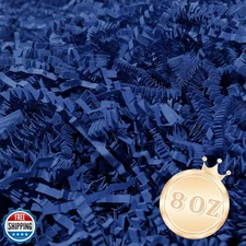 1/2LB Royal Blue Crinkle Cut Paper Shred Filler Great for Gift Wr