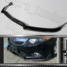 STP-Style Front Bumper Body Spoiler Lip For 2011-2014 Acura TSX (Painted Black)