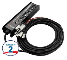 Gator Cableworks Backline Series 6 x 2 Drop Snake 2 Pack - 20 feet