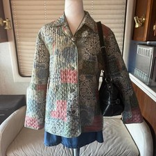 90's patchwork floral pastel cottagecore grandmacore quilted lightweight jacket