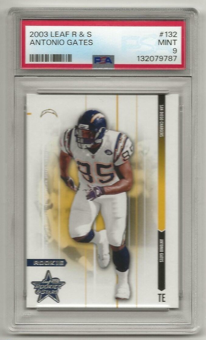 ANTONIO GATES - 2003 Donruss - Leaf Rookie & Stars RC #132 Graded 9 (2494a)