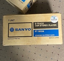 Nos Sanyo Ft 863m 8-track Car Stereo Player Fm Radio Vintage New In Box Japan